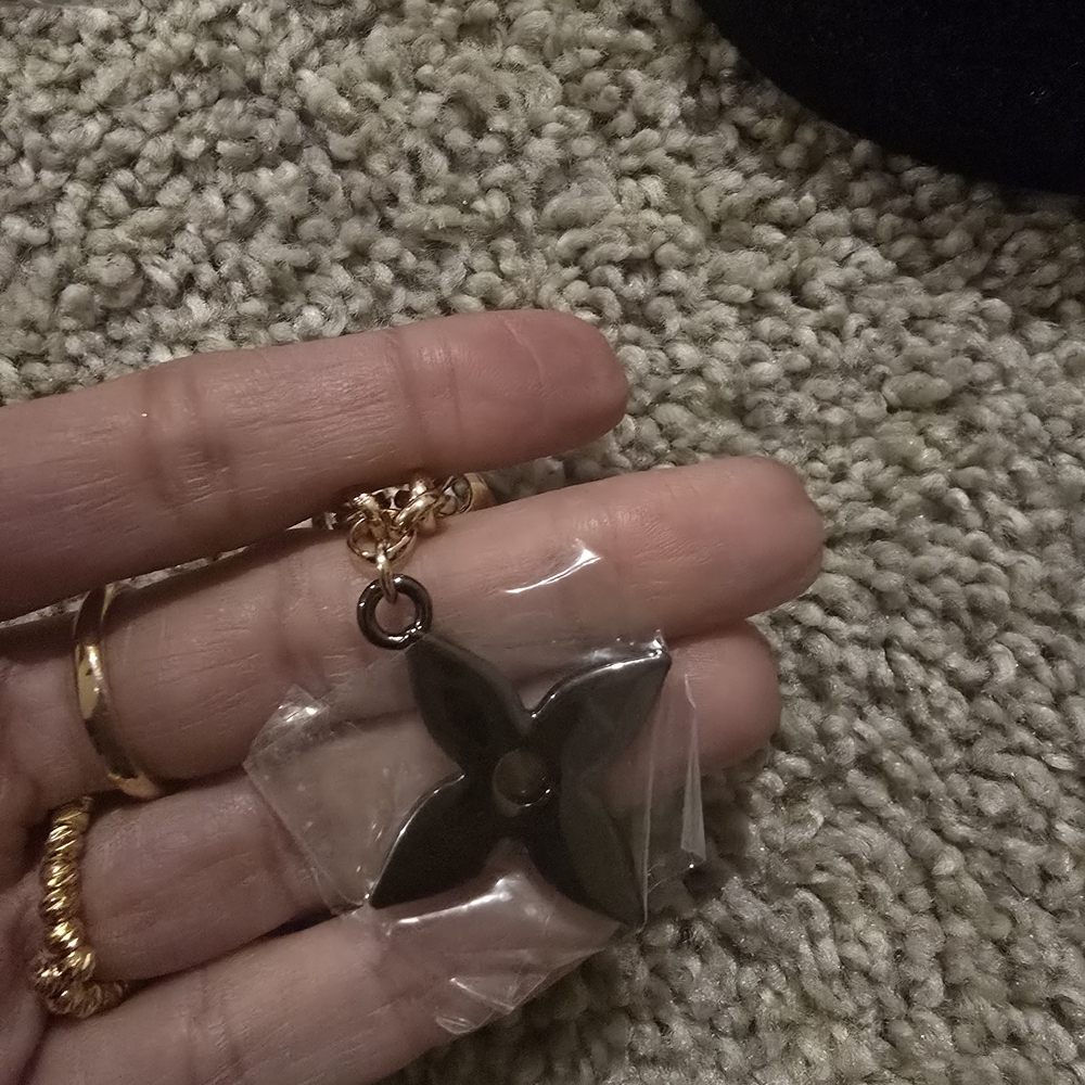 LV Gold and Silver Charm Keychain - Picture 8 of 11